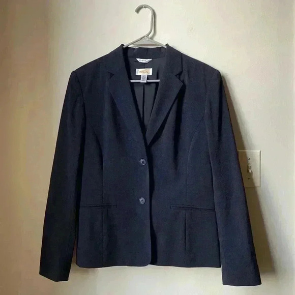 Talbots Women’s Wool Blazer Dark Navy Blue Size 8, 96% Wool, Excellent Condition - Picture 1 of 15
